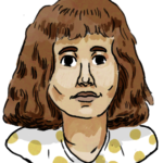 Illustrated portrait of Julia