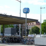 Outdoor pavilion with rentable bikes