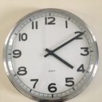Analog clock that reads two twenty-one