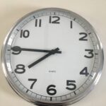 Analog clock that reads seven forty-five